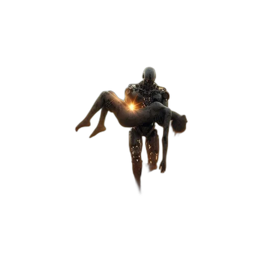 creature, robot, dragon, hair transparent PNG cut-out