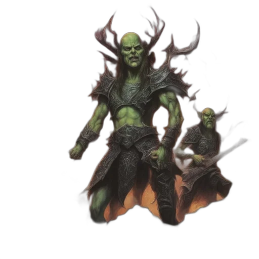 creature, concept art, fantasy art, green transparent PNG cut-out