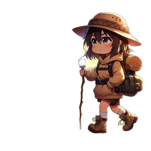 hat, staff, weapon, animal transparent PNG cut-out