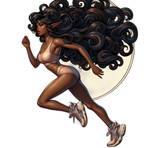 hair, concept art, comic book art, pixel art transparent PNG cut-out