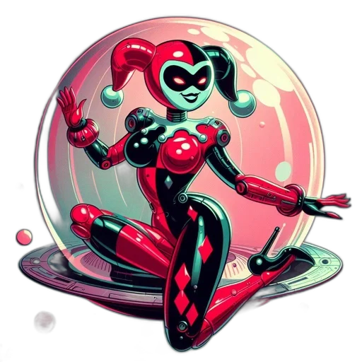 robot, comic book art, concept art, pixel art transparent PNG cut-out