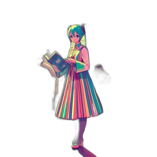 dress, staff, robot, weapon transparent PNG cut-out