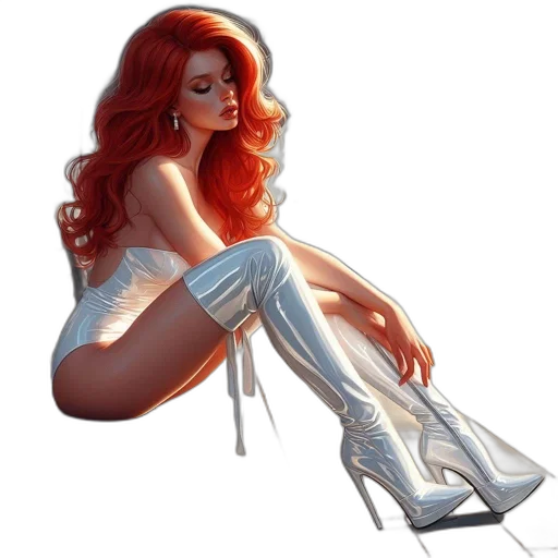 dress, shoes, concept art, comic book art transparent PNG cut-out