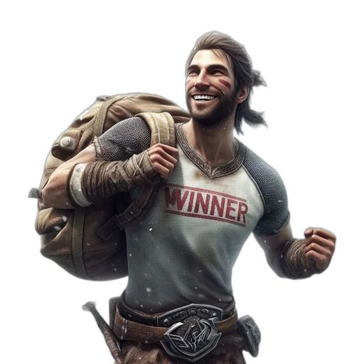 jacket, weapon, face, staff transparent PNG cut-out