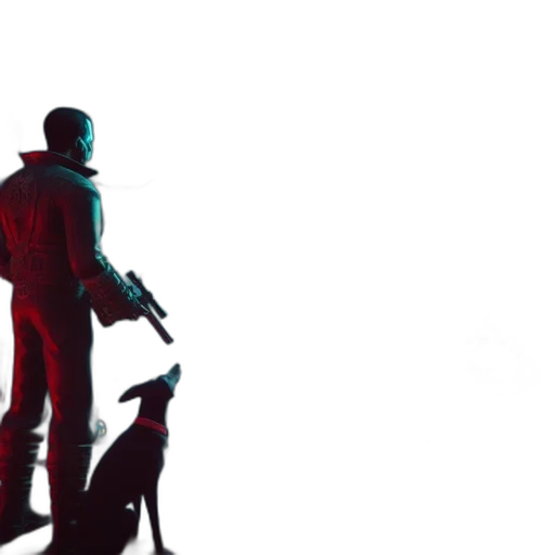 staff, robot, weapon, jacket transparent PNG cut-out