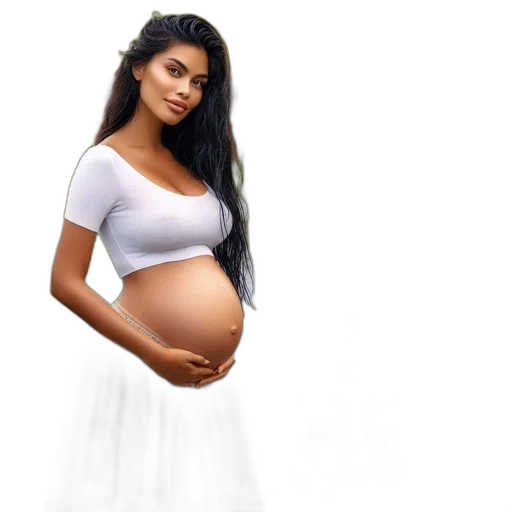 dress, photorealistic, pregnant, woman transparent PNG cut-out