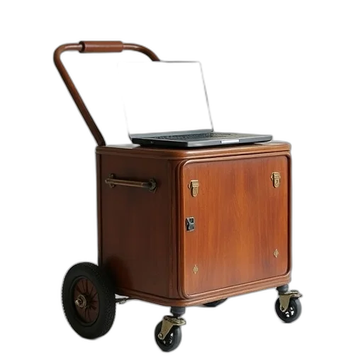 furniture, hartman, wheeled, laptop transparent PNG cut-out