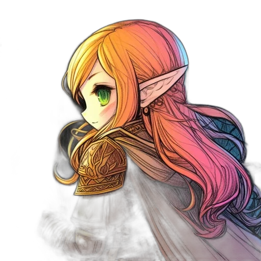 dragon, mask, hair, sword transparent PNG cut-out