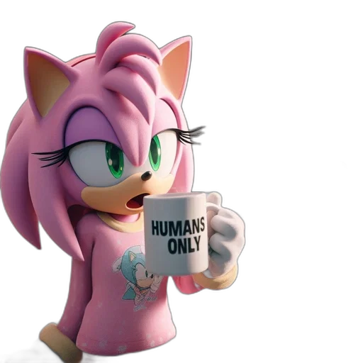 animal, robot, 3d render, vaporwave transparent PNG cut-out