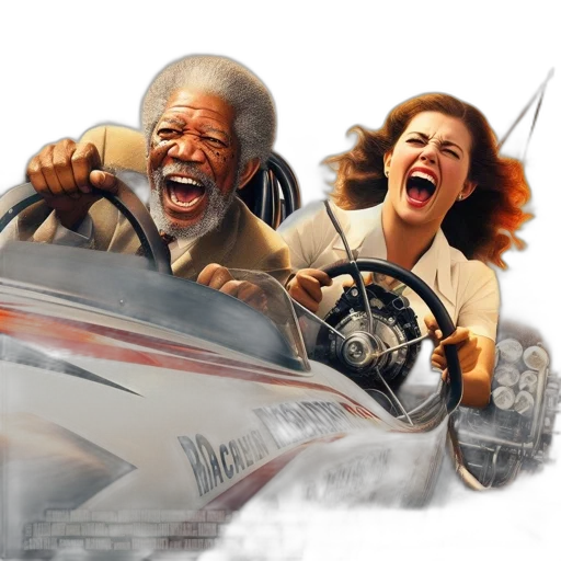 car, concept art, photorealistic, comic book art transparent PNG cut-out