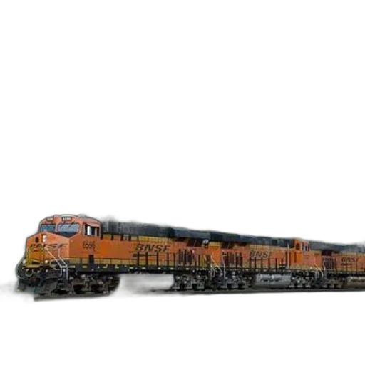 photorealistic, 3d render, bnsf, train transparent PNG cut-out