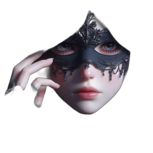 mask, face, hat, jewelry transparent PNG cut-out