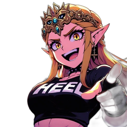 crown, dress, weapon, face transparent PNG cut-out
