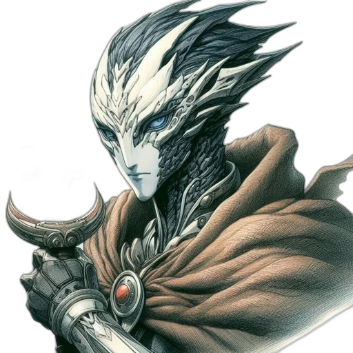 mask, dragon, staff, face transparent PNG cut-out