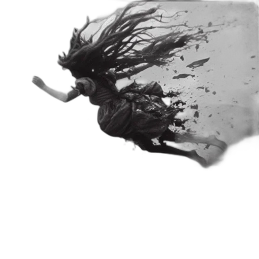 hair, umbrella, mask, dragon transparent PNG cut-out
