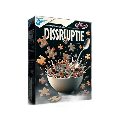 3d render, cereal, box, disruptie transparent PNG cut-out