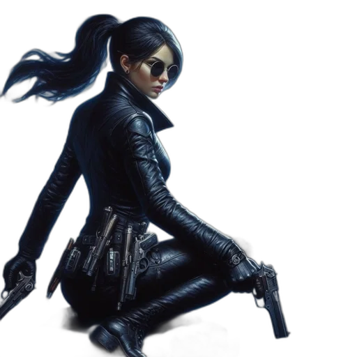 jacket, concept art, cyberpunk, comic book art transparent PNG cut-out