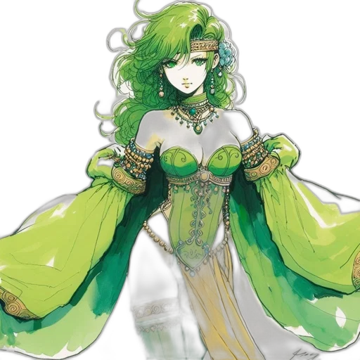 dress, crown, concept art, fantasy art transparent PNG cut-out