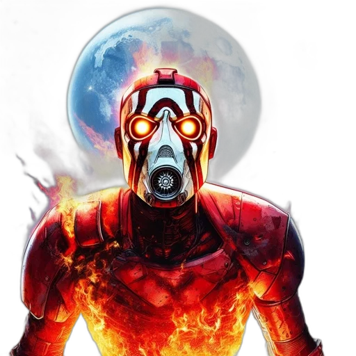 mask, robot, comic book art, concept art transparent PNG cut-out