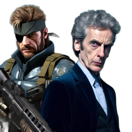 concept art, comic book art, two, individuals transparent PNG cut-out