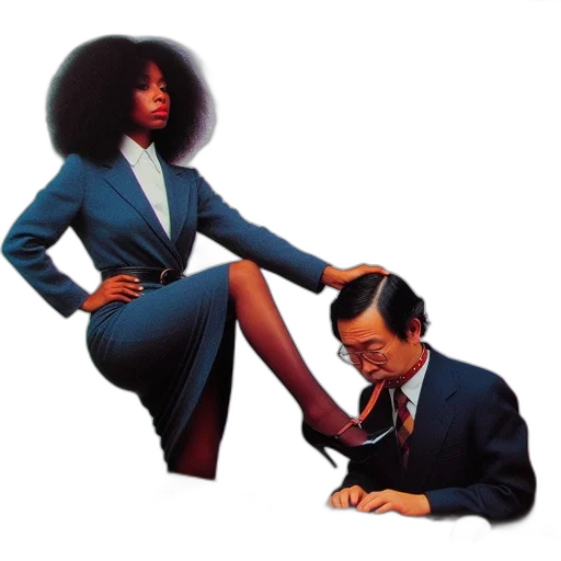 staff, image, shows, woman transparent PNG cut-out