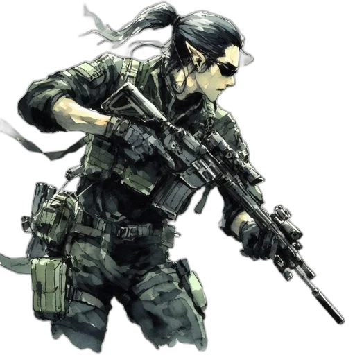 weapon, concept art, cyberpunk, comic book art transparent PNG cut-out