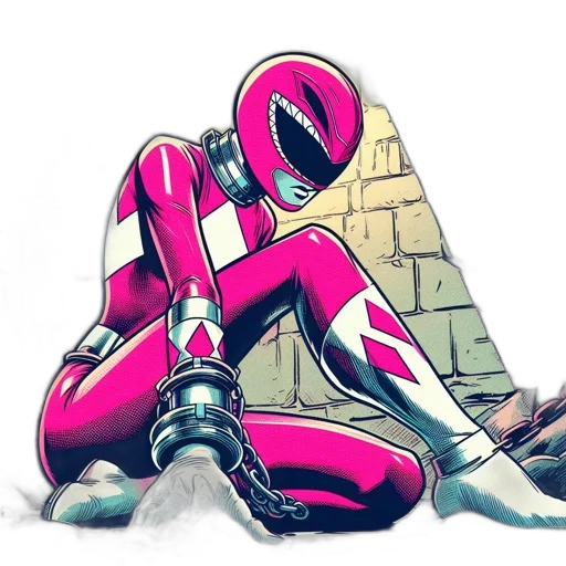robot, jacket, mask, comic book art transparent PNG cut-out