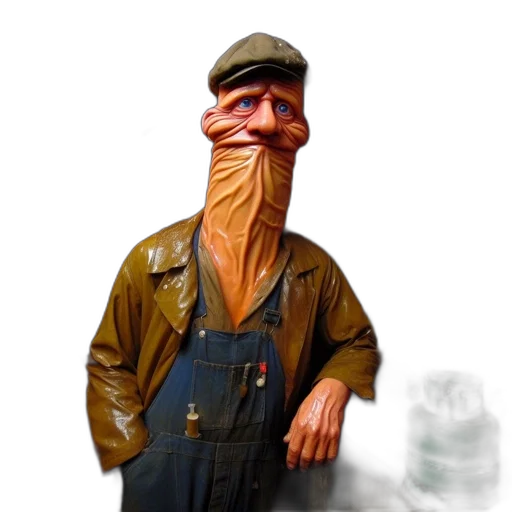 mask, creature, staff, hat transparent PNG cut-out