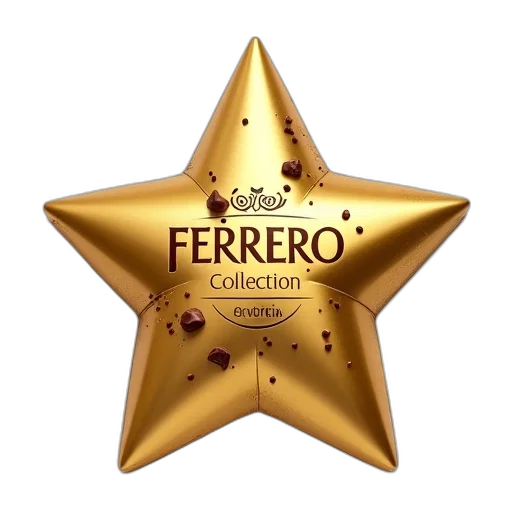 3d render, shiny, gold, star-shaped transparent PNG cut-out