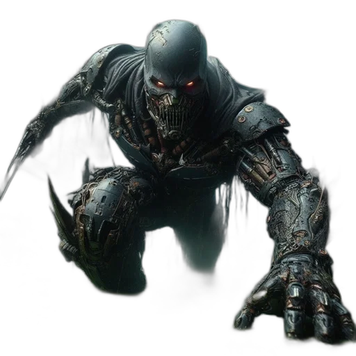 creature, robot, mask, weapon transparent PNG cut-out