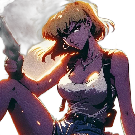 weapon, comic book art, concept art, cyberpunk transparent PNG cut-out