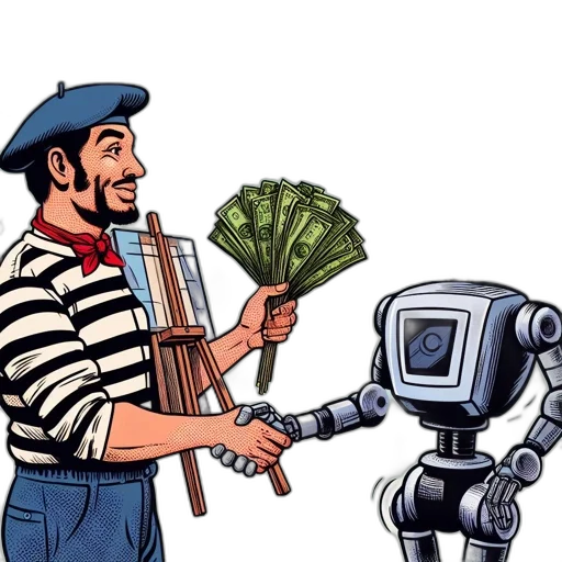 robot, comic book art, concept art, cartoon transparent PNG cut-out