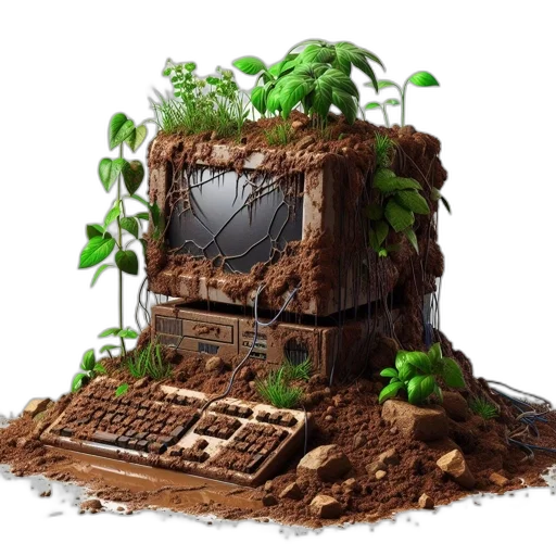 robot, furniture, tree, building transparent PNG cut-out