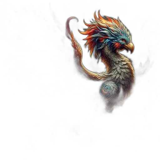 dragon, creature, staff, animal transparent PNG cut-out