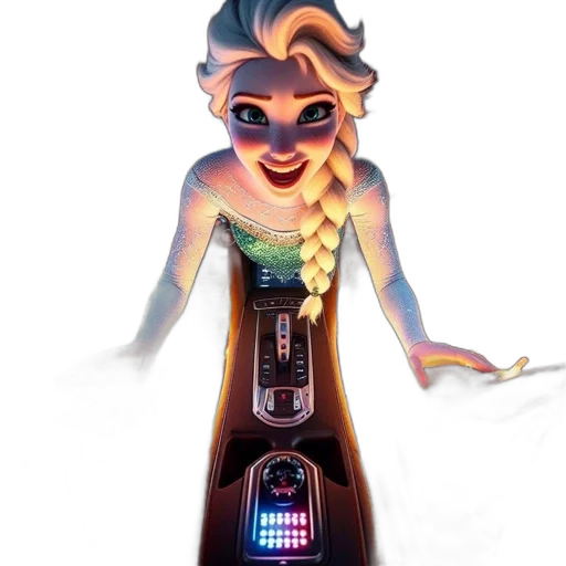dress, robot, jewelry, staff transparent PNG cut-out
