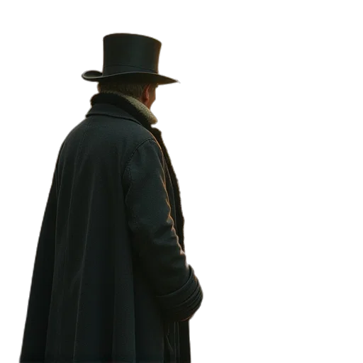 hat, jacket, staff, concept art transparent PNG cut-out
