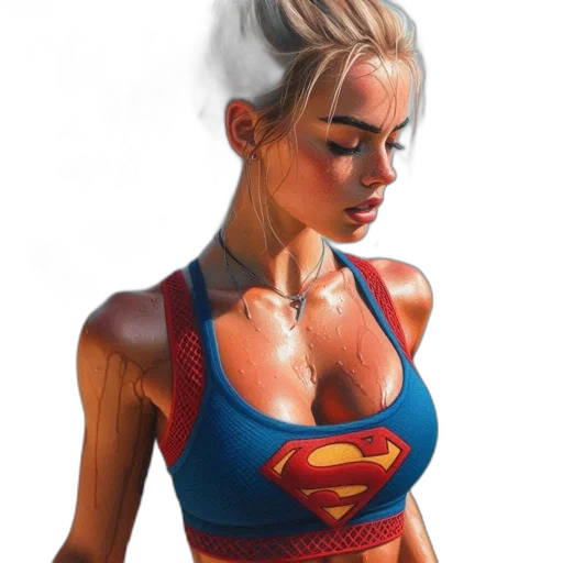 dress, face, comic book art, concept art transparent PNG cut-out