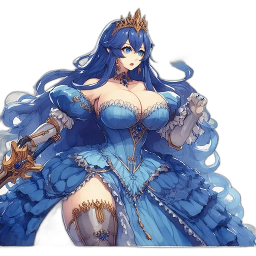 dress, crown, jewelry, sword transparent PNG cut-out
