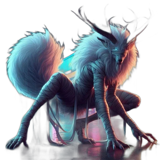 creature, dragon, staff, animal transparent PNG cut-out