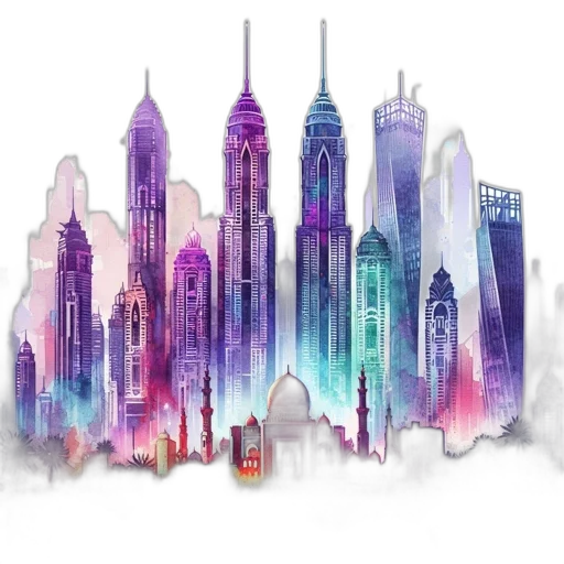 building, concept art, fantasy art, 3d render transparent PNG cut-out