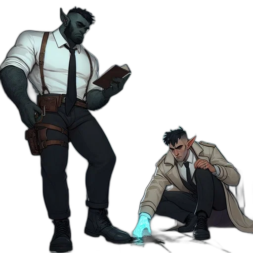 staff, jacket, concept art, comic book art transparent PNG cut-out