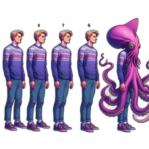 creature, hair, staff, dress transparent PNG cut-out