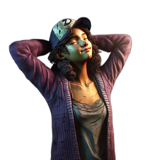 hat, jacket, face, jewelry transparent PNG cut-out
