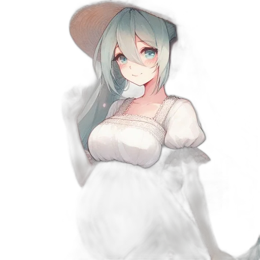hat, dress, robot, creature transparent PNG cut-out