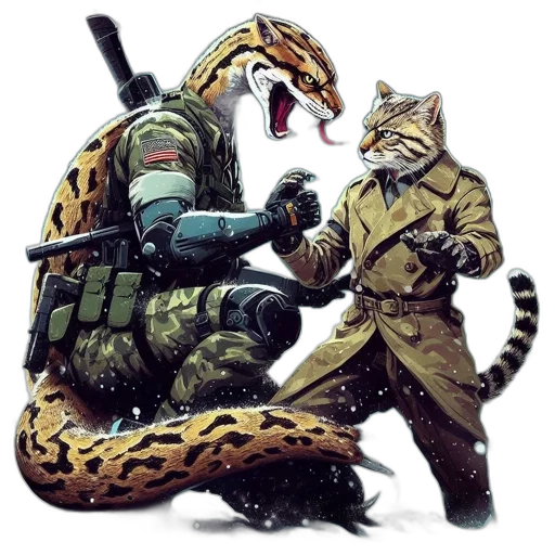 animal, weapon, concept art, comic book art transparent PNG cut-out
