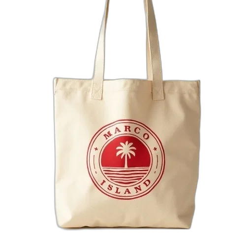 beige, tote, bag, red transparent PNG cut-out