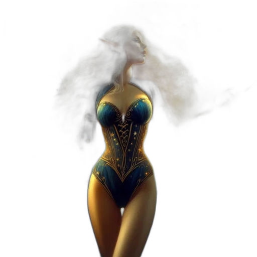dress, concept art, fantasy art, 3d render transparent PNG cut-out