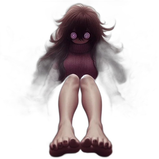 creature, mask, hair, dress transparent PNG cut-out