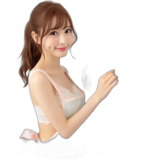 dress, jewelry, face, photorealistic transparent PNG cut-out