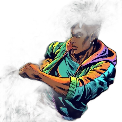 jacket, comic book art, concept art, photorealistic transparent PNG cut-out